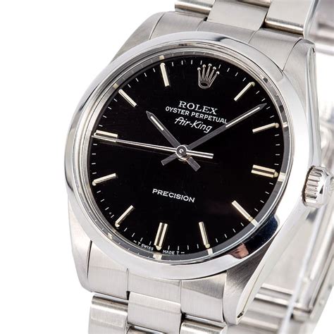 rolex air king 5500 black dial|Rolex Air-King price guide.